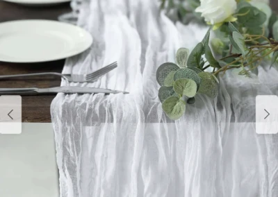 White table runners